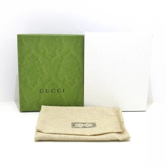 GUCCI Interlocking G, basket zip-around wallet Black Cream Leather -390-012425 - Picture 8 of 8